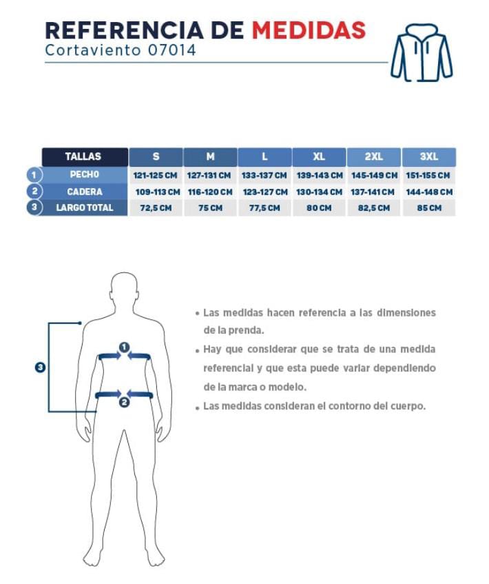 Cortaviento hombre tela taslan con PA