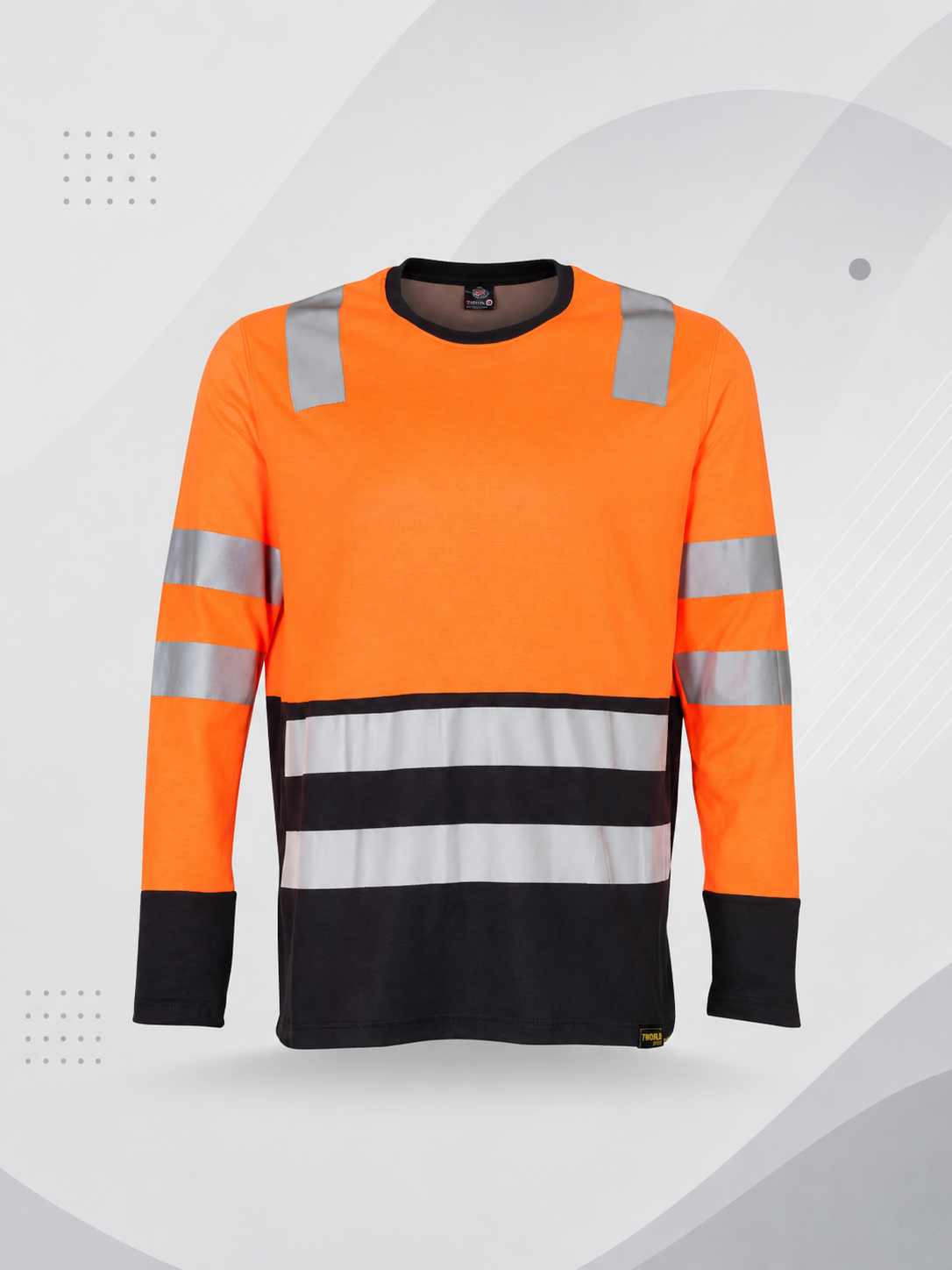 Polera Híbrida Hi-Vis Bicolor Manga Larga Hombre