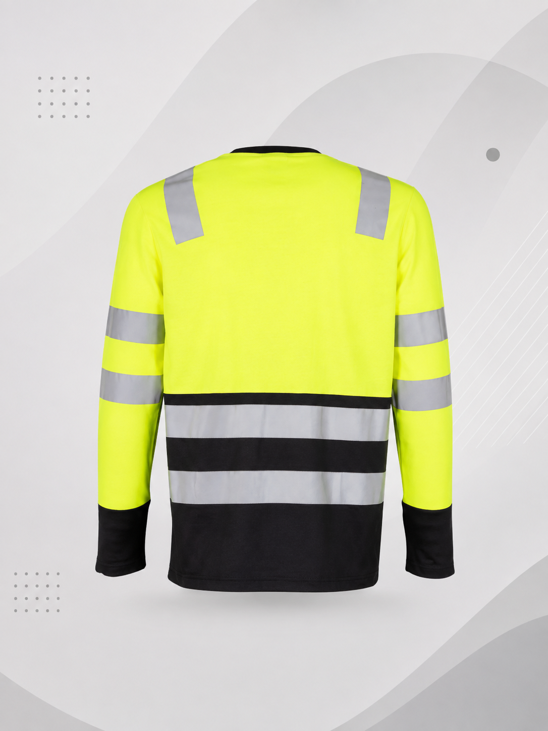 Polera Híbrida Hi-Vis Bicolor Manga Larga Hombre